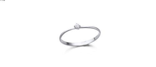 Anello Le Carrè Donna  in   Oro bianco Diamante 0.05