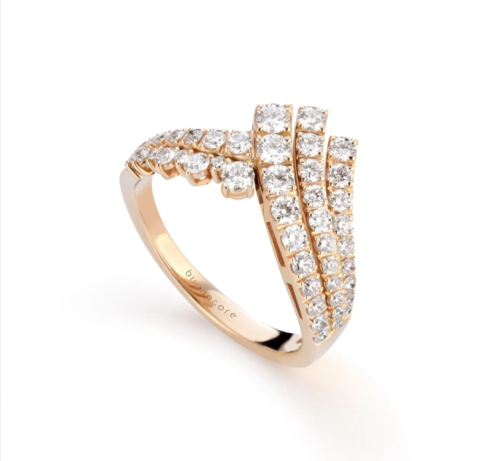 Anello Buonocore Donna Wave 2.0 in   Oro rosa Diamante 0.87