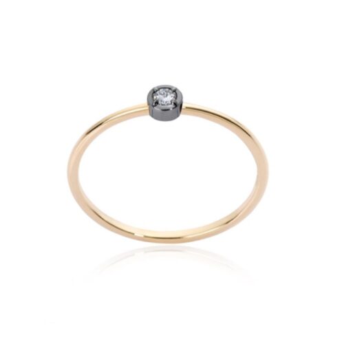 Anello Burato Donna  in   Oro giallo Diamante 0.05 CQ606