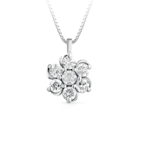 Collana Artigianale Donna  in   Oro Diamante 0.13 CIOFLEUR/1