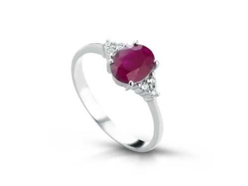 Anello Donna Kate 07 in   Oro bianco Rubino