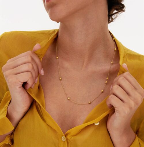 Collana Nanis Donna Soffio in   Oro giallo Diamante 0.08 - immagine 3