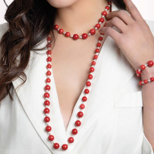 Collana Glamour Donna  in   Argento Perla - immagine 2