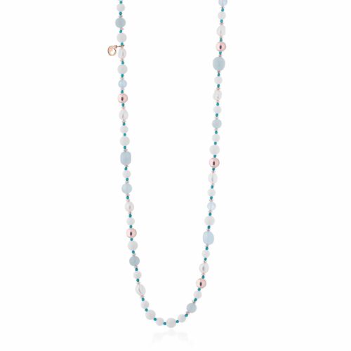 Collana Glamour Donna Nuova Blanche in   Argento Perla