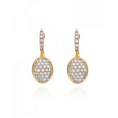 Orecchini Nanis Donna Ciliegine in   Oro giallo Diamante 0.56