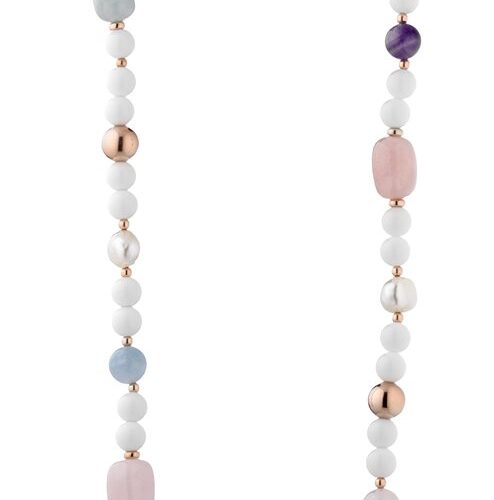 Collana Lelune Donna LELUNE GLAMOUR in   Argento Perla