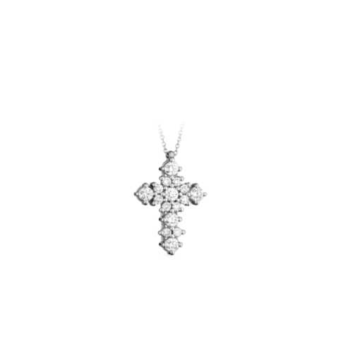 Collana Unisex  in   Oro bianco Diamante 0.33