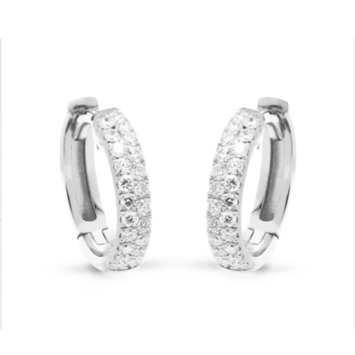Orecchini Buonocore Donna Eternity Round in   Oro bianco Diamante 0.26
