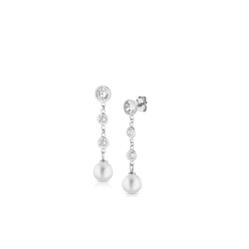 Orecchini Lelune Donna  in   Argento Perla