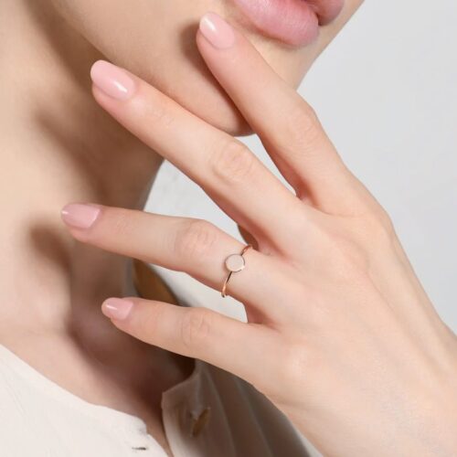 Anello Burato Donna in Oro rosa CL481 - immagine 2