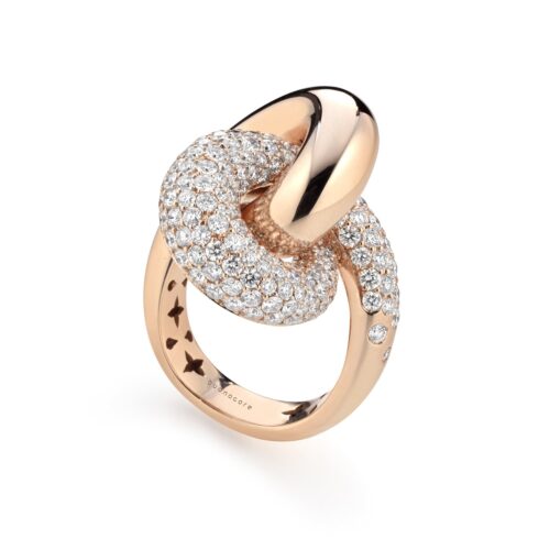 Anello Buonocore Donna Knot-nodo in   Oro Diamante 2.98