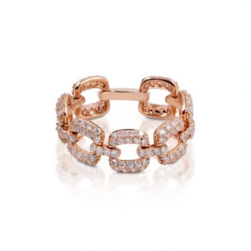 Anello Gianni Carità Donna  in   Oro rosa Diamante 1.19