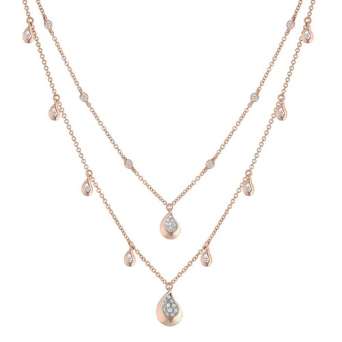 Collana Buonocore Donna  in   Oro rosa Diamante 0.40