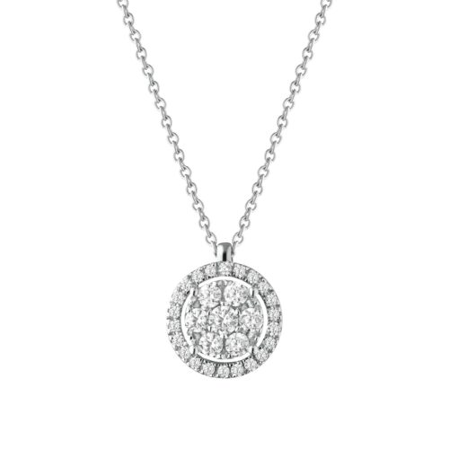 Collana Buonocore Donna  in   Oro bianco Diamante 0.49