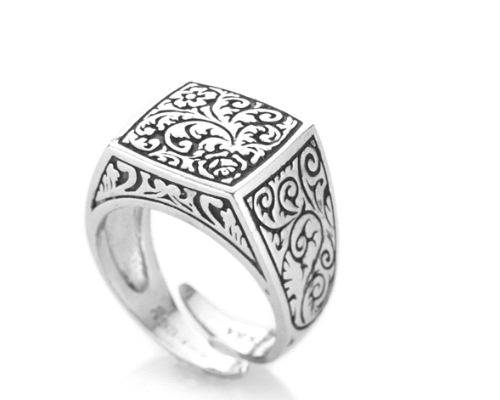 Anello Gerba Uomo Chevalier in Argento 390/1