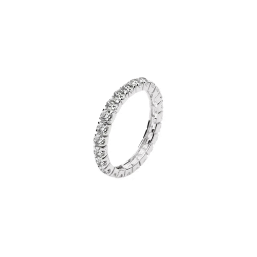 Anello Artigianale Donna  in   Oro bianco Diamante 1.50