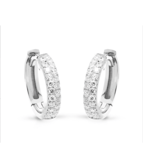 Orecchini Buonocore Donna Eternity Round in Oro bianco Diamante 184O01DW