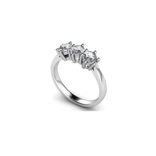 Anello Artigianale Donna Trilogy in   Oro Diamante 0.50