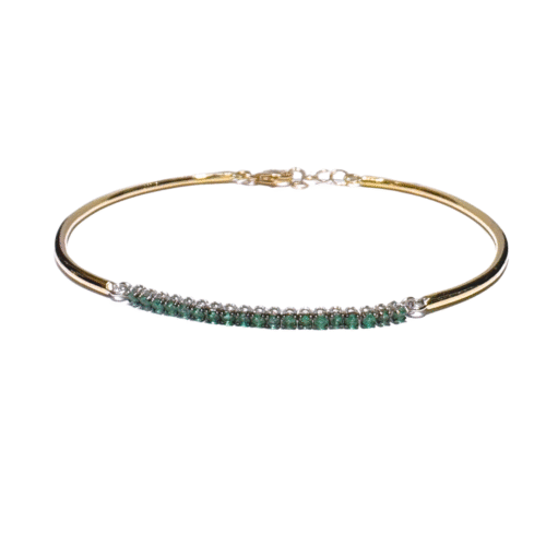 Bracciale Artigianale Donna in Oro Smeraldo CKHBRAU0026