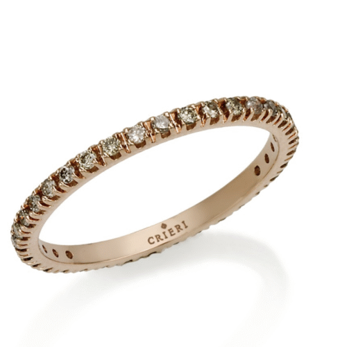 Anello Crieri Donna  in   Oro Diamante Brown 0.24