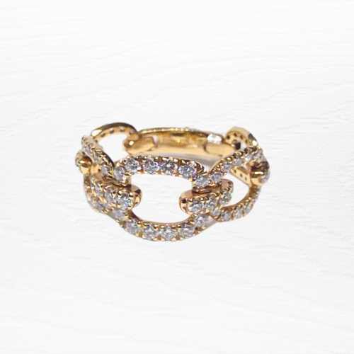 Anello Gianni Carità Donna  in   Oro rosa Diamante 1.20