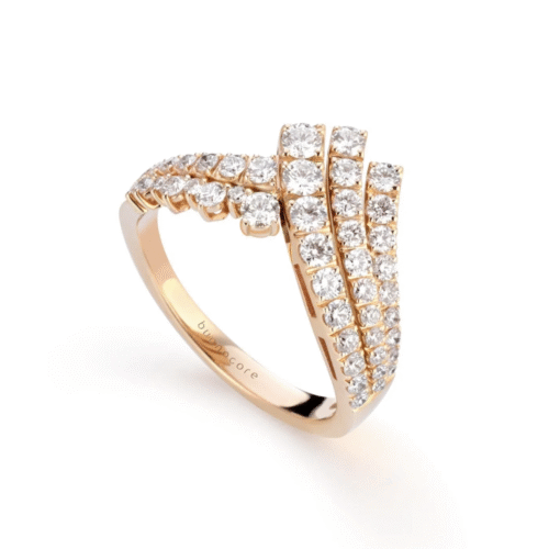 Anello Buonocore Donna Wave 2.0 in   Oro rosa Diamante 0.87