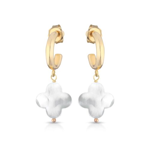 Orecchini Glamour Donna  in   Argento Madreperla