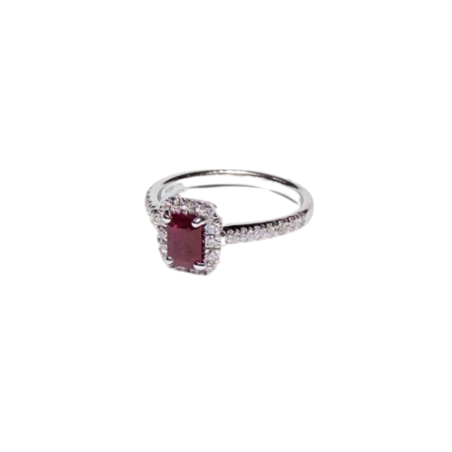Anello Buonocore Donna  in   Oro bianco Rubino 0.68