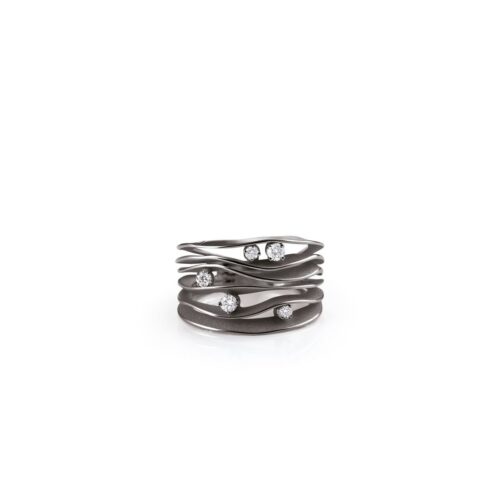 Anello Annamaria Cammilli Donna Dune in   Oro Diamante 0.28