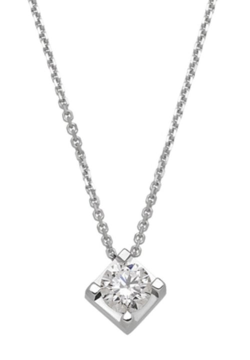 Collana Artigianale Donna  in   Oro Diamante 0.15