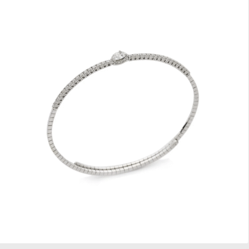 Bracciale Buonocore Unisex Spring drop in   Oro bianco Diamante 0.35