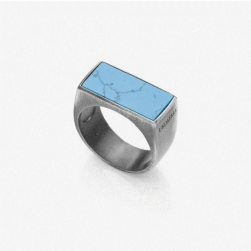 Anello Unoaerre Uomo  in   Bronzo Turchese