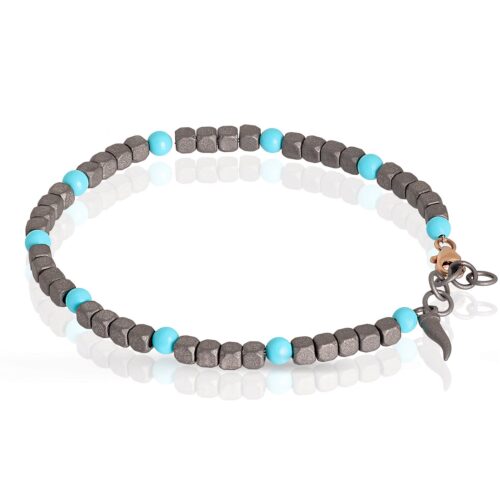 Bracciale Mano-J. Uomo CUBY DAD in Titanio Turchese MINBRT10TURCUP