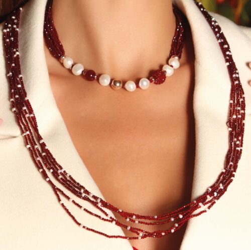 Collana Glamour Donna LELUNE GLAMOUR in Argento Perla LGNK551.1 - immagine 3
