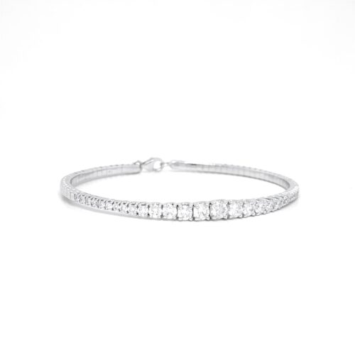 Bracciale Artigianale Donna  in   Oro bianco Diamante 1.90 - immagine 2