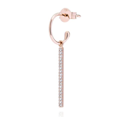 Mono orecchino Burato Donna Linee ed Archi in   Oro rosa - immagine 3