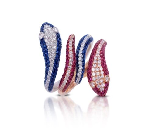 Anello Gianni Carità Donna Positano in   Oro Diamante 0.34 - immagine 2