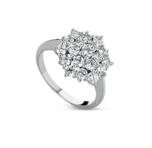 Anello Artigianale Donna Kate 07 in Oro bianco Diamante ANLIBERTY/1
