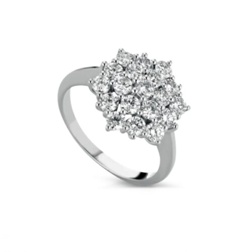 Anello Artigianale Donna Kate 07 in Oro bianco Diamante ANLIBERTY/1