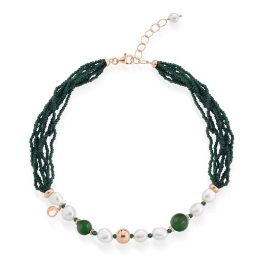 Collana Lelune Donna LELUNE GLAMOUR in Argento Giada LGNK533.1
