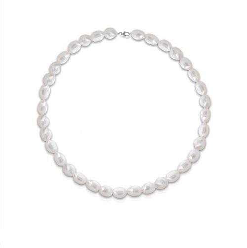Collana Lelune Donna in Oro bianco Perla LLNKBQ30