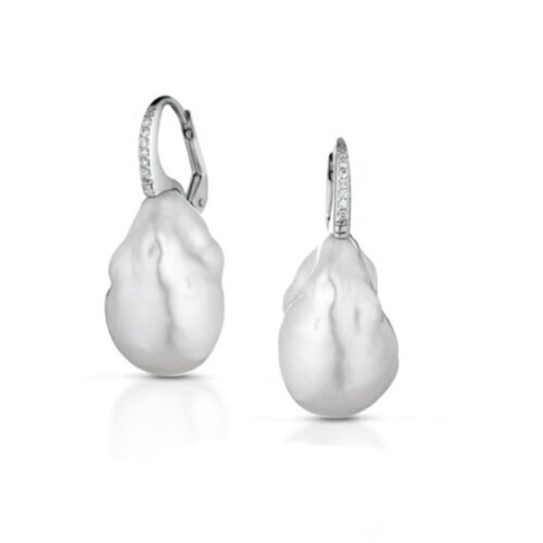 Orecchini Coscia Perle Donna  in   Oro bianco Perla