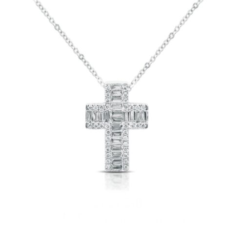 Collana Gianni Carità Unisex  in   Oro bianco Diamante 0.24