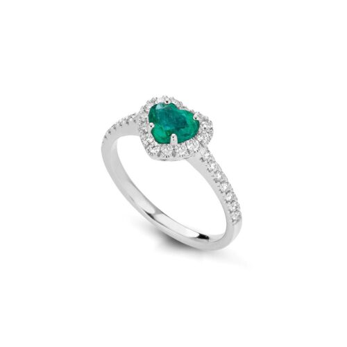 Anello Buonocore Donna Forever 2.0 in   Oro bianco Smeraldo 0.50