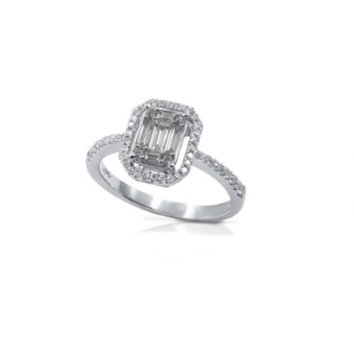 Anello Gianni Carità Donna  in   Oro bianco Diamante 0.58