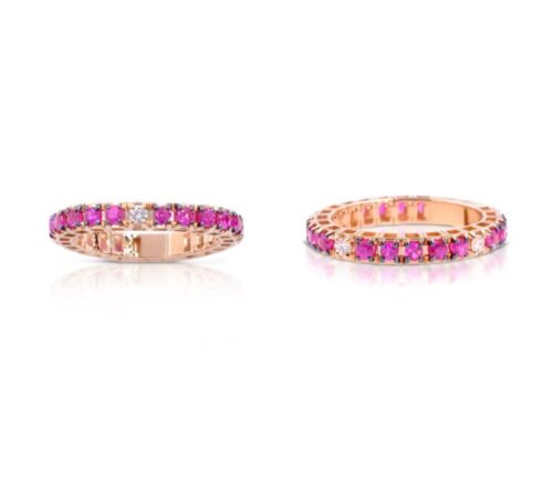Anello Gianni Carità Donna in Oro rosa Rubino FA2563/ORR