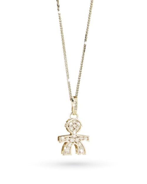 Collana Le Bebé Donna I Pavè in Oro giallo Diamante LBB021