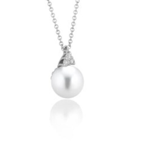 Collana Coscia Perle Donna  in   Oro bianco Perla