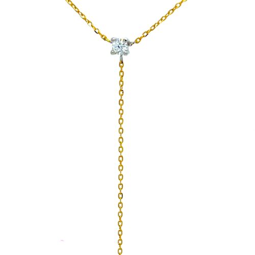 Collana Artigianale Donna in Oro giallo Zircone CKHCOAU015 - immagine 2