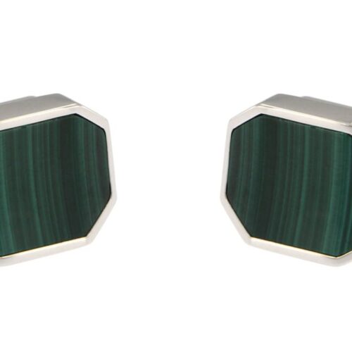 Gemelli Uomo in Argento Malachite 444 MAL GEM